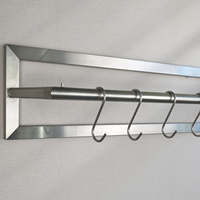 LIROdesign kapstok Berlijn - wandkapstok RVS - 80cm