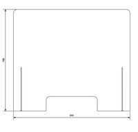 Kunststof kuchschot 800x700mm
