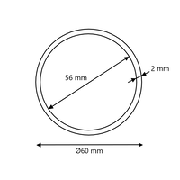 Blank stalen buis Ø60x2