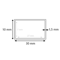 Blank stalen koker 30x10x1,5