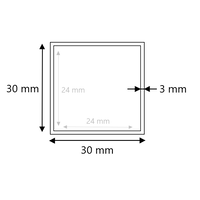 Brute RVS koker 30x30x3