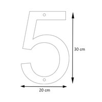 LIROdesign – Huisnummer cortenstaal XL – Nr. 5