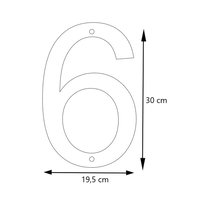 LIROdesign – Huisnummer cortenstaal XL – Nr. 6