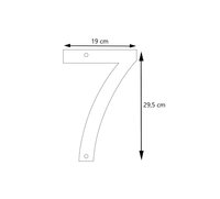 LIROdesign – Huisnummer cortenstaal XL – Nr. 7