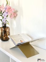 LIROdesign Boekensteun Goud - Boekenstandaard - metalen boekenstandaard - Bookstand
