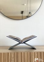 LIROdesign Boekensteun Zwart - Boekenstandaard - metalen boekenstandaard - Bookstand