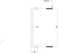 Intersteel Meubelgreep 136 mm rvs geborsteld