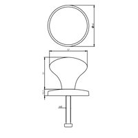 Intersteel Voordeurknop Paddenstoel 57 mm chroom