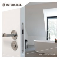 Intersteel Woningbouw magneet badkamer/toilet slot 63/8mm, voorplaat afgerond rvs